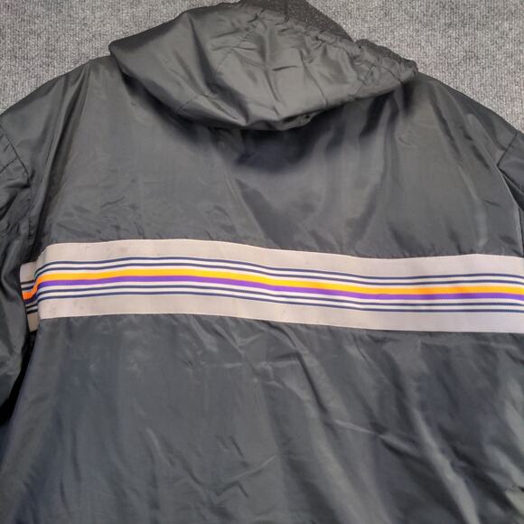 FedEx Stan Herman Men's Winter Coat Black XXL Actual 55x31.5 Vintage Striped - Picture 4 of 16